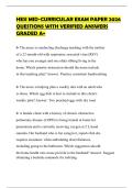 HESI MID-CURRICULAR EXAM PAPER 2026 QUESTIONS WITH VERIFIED ANSWERS GRADED A+