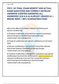 PSYC 101 FINAL EXAM NEWEST 2026 ACTUAL  EXAM QUESTIONS AND CORRECT DETAILED  ANSWERS (VERIFIED ANSWERS) ALL  ANSWERED {230 Q & A} ALREADY GRADED A+ |  BRAND NEW! | 100% GUARANTEED PASS