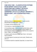 C808&sol; WGU C808 &ndash; CLASSIFICATION SYSTEMS  EXAM NEWEST 2026 ACTUAL EXAM  QUESTIONS AND CORRECT DETAILED  ANSWERS &lpar;VERIFIED ANSWERS&rpar; ALL  ANSWERED &lbrace;150 Q & A&rcub; ALREADY GRADED A&plus; &vert;  BRAND NEW&excl; &vert; 100&percnt; GUARANTEED PASS &vert;  WGU