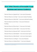 WGU D564 Theories of Personality Exam Questions and Answers Graded A&plus;
