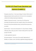 NASM GFI Final Exam Questions and Answers Graded A&plus;