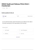 NR222 Health and Wellness FINAL EXAM - Chamberlain University 65 Questions and Correct Verified Answers 2026.Ultimate Guide. A+ GRADE ASSURED