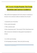 AIC Level 1 Exam Practice Test Exam Questions and Answers Graded A&plus;