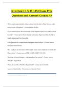 Kyle Epic CLN 251-252 Exam Prep Questions and Answers Graded A&plus;