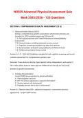 NR509 Advanced Physical Assessment Actual Quiz Bank 2025&sol;2026 &ndash; Comprehensive Review & Verified Questions