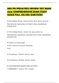 HESI PN PEDIATRICS REVIEW TEST BANK 2026 COMPREHENSIVE EXAM STUDY GUIDE FULL SOLVED QUESTIONS