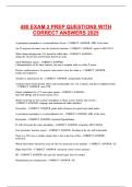 480 EXAM 2 PREP QUESTIONS WITH CORRECT ANSWERS
