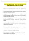 NWCA study guide&sol;NWCA Review Exam Questions and answers Newest RATED A&plus; NEW EDITION 