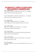 610 MODULE 3- MARTY&rsquo;S QUESTIONS WITH CORRECT ANSWERS 
