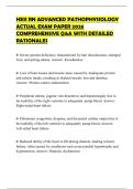 HESI RN ADVANCED PATHOPHYSIOLOGY ACTUAL EXAM PAPER 2026 COMPREHENSIVE Q&A WITH DETAILED RATIONALES