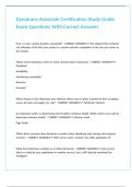 Dynatrace Associate Certification Study Guide Exam Questions With Correct Answers&period;