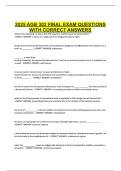 AGB 302 FINAL EXAM QUESTIONS WITH CORRECT ANSWERS
