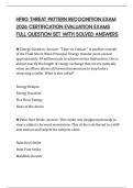 HFRG THREAT PATTERN RECOGNITION EXAM 2026 CERTIFICATION EVALUATION EXAMS FULL QUESTION SET WITH SOLVED ANSWERS