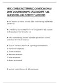 HFRG THREAT PATTERN RECOGNITION EXAM 2026 COMPREHENSIVE EXAM SCRIPT FULL QUESTIONS AND CORRECT ANSWERS