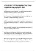 HFRG THREAT PATTERN RECOGNITION EXAM QUESTIONS AND ANSWERS 2026