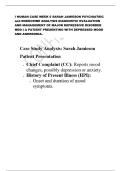 i-Human Case Week &num;6&colon;Sarah Jamieson Psychiatric & Endocrine Analysis&colon; Diagnostic Evaluation and Management of Major Depressive Disorder &lpar;MDD&rpar; i&comma; a Patient Presenting with Depressed Mood and Anhedonia&period;