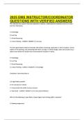 EMS INSTRUCTOR-COORDINATOR QUESTIONS WITH VERIFIED ANSWERS.