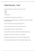 Plated Desserts &ndash; Final Exam Questions With 100&percnt; Verified Answers Pass At First Attempt&period;
