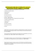  HEARTCODE BLS COMPLETE LEGACY QUESTIONS WITH CORRECT ANSWERS&period;