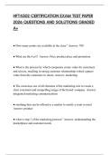 HFT4502 CERTIFICATION EXAM TEST PAPER 2026 QUESTIONS AND SOLUTIONS GRADED A&plus;