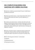 HHA COMPLETE EXAM BUNDLE 2026 QUESTIONS WITH VERIFIED SOLUTIONS
