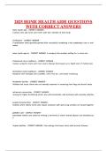 HOME HEALTH AIDE QUESTIONS WITH CORRECT ANSWERS&period;