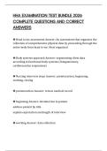 HHA EXAMINATION TEST BUNDLE 2026 COMPLETE QUESTIONS AND CORRECT ANSWERS
