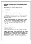 Med-Surg Certification Practice Questions With Complete Solutions