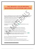 NSG 100 QUIZ 1 EXAM 2025/2026 QUESTIONS AND ANSWERS 100% PASS