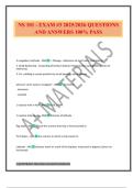 NS 101 - EXAM &num;3 2025&sol;2026 QUESTIONS AND ANSWERS 100&percnt; PASS