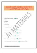NSG 625 EXAM 2025&sol;2026 QUESTIONS AND ANSWERS 100&percnt; PASS