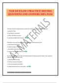 NUR 110 EXAM 1 PRACTICE 2025&sol;2026 QUESTIONS AND ANSWERS 100&percnt; PASS