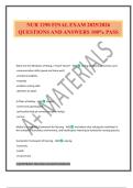 NUR 1290 FINAL EXAM 2025&sol;2026 QUESTIONS AND ANSWERS 100&percnt; PASS