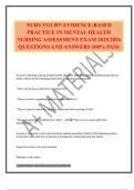 NURS 3311 RN EVIDENCE-BASED PRACTICE IN MENTAL HEALTH NURSING ASSESSMENT EXAM 2025&sol;2026 QUESTIONS AND ANSWERS 100&percnt; PASS