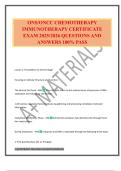 ONS&sol;ONCC CHEMOTHERAPY IMMUNOTHERAPY CERTIFICATE EXAM 2025&sol;2026 QUESTIONS AND ANSWERS 100&percnt; PASS