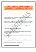 OPMA 317 FINAL EXAM 2025&sol;2026 QUESTIONS AND ANSWERS 100&percnt; PASS
