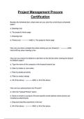 Project Management Procore Certification Questions with correct Answers &lpar;A&plus; GRADED 100&percnt; VERIFIED&rpar;&vert; 2025&sol;2026