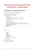 WGU D278 Scripting and Programming Foundations Bundle 2025&sol;2026 - Complete Solutions