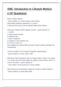 ONE Introduction to Lifestyle Medicine &lpar;47 Questions&rpar;&period; And Answers
