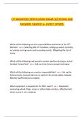 CFT Monitor Certification Exam &ndash; Complete Questions and Answers &lpar;Latest Update &bull; Graded A&plus;&rpar;