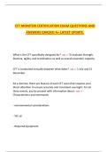 CFT Monitor Certification Exam &ndash; Complete Questions and Answers &lpar;Latest Update &bull; Graded A&plus;&rpar;