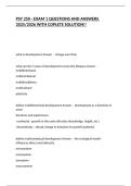 PSY 250 - EXAM 1 QUESTIONS AND ANSWERS 2025&sol;2026 WITH COPLETE SOLUTION&excl;&excl;