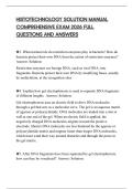 HISTOTECHNOLOGY SOLUTION MANUAL COMPREHENSIVE EXAM 2026 FULL QUESTIONS AND ANSWERS