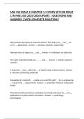 MSE 250 EXAM 1 &lpar;CHAPTER 1-5 STUDY SET FOR EXAM 1 IN MSE 250&rpar; 2025&sol;2026 UPDATE &vert; QUESTIONS AND ANSWERS &vert; WITH COMPLETE SOLUTION&excl;&excl;