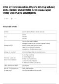 Ohio Drivers Education &lpar;Myer's Driving School&rpar; EXAM &lpar;2025&rpar; QUESTIONS AND &lpar;elaborated&rpar; WITH COMPLETE SOLUTIONS