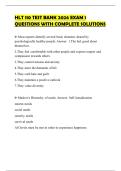 HLT 110 TEST BANK 2026 EXAM 1 QUESTIONS WITH COMPLETE SOLUTIONS