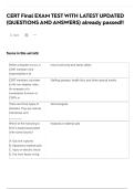 CERT Final EXAM TEST WITH LATEST UPDATED &lpar;QUESTIONS AND ANSWERS&rpar; already passed&excl;&excl;
