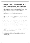 NHA AND CORE COMPREHENSIVE EXAM SCRIPT 2026 QUESTIONS WITH SOLUTIONS