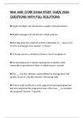 NHA AND CORE EXAM STUDY GUIDE 2026 QUESTIONS WITH FULL SOLUTIONS