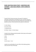 NURS 3366 FINAL EXAM STUDY &vert; QUESTIONS AND ANSWERS &vert; 2025&sol;2026 UPDATE &vert; WITH COMPLETE SOLUTION